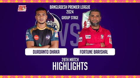 cricbuzz bpl 2024 live score|Durdanto Dhaka vs Fortune Barishal, 28th Match .